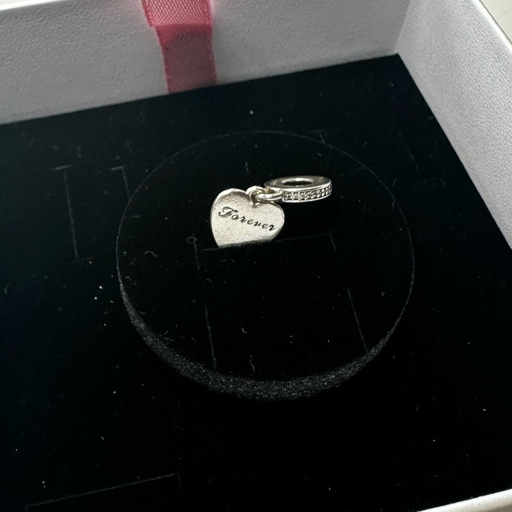 Pandora Silver I Love You Forever Dangle Charm - Picture 2 of 2